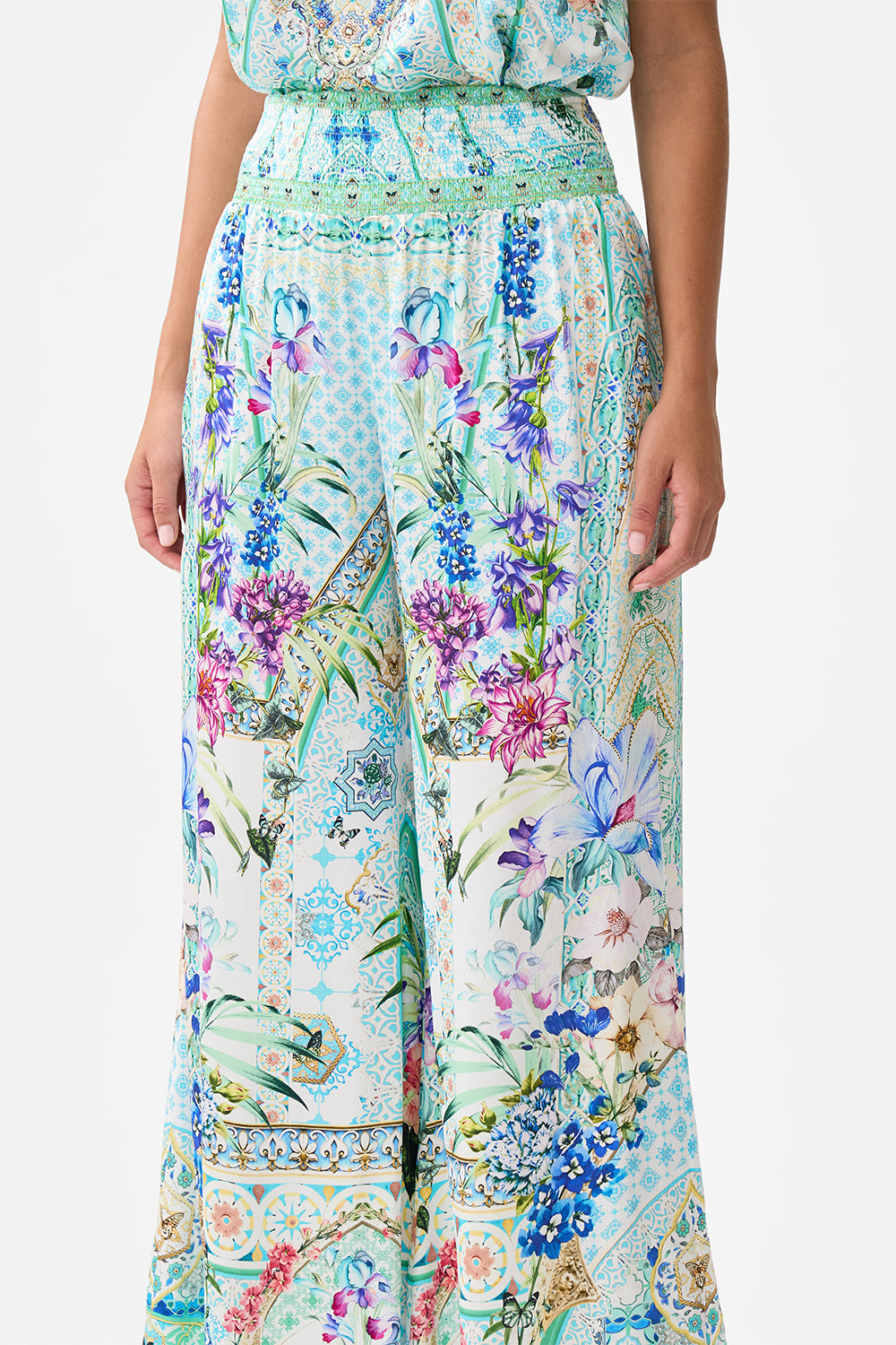 SHIRRED WAIST PANT SUNRISE IN SINTRA