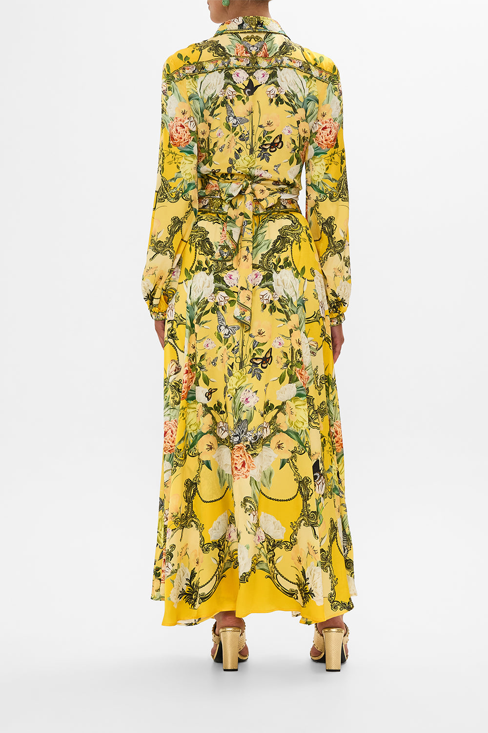 CROPPED WRAP SHIRT PATHS OF GOLD