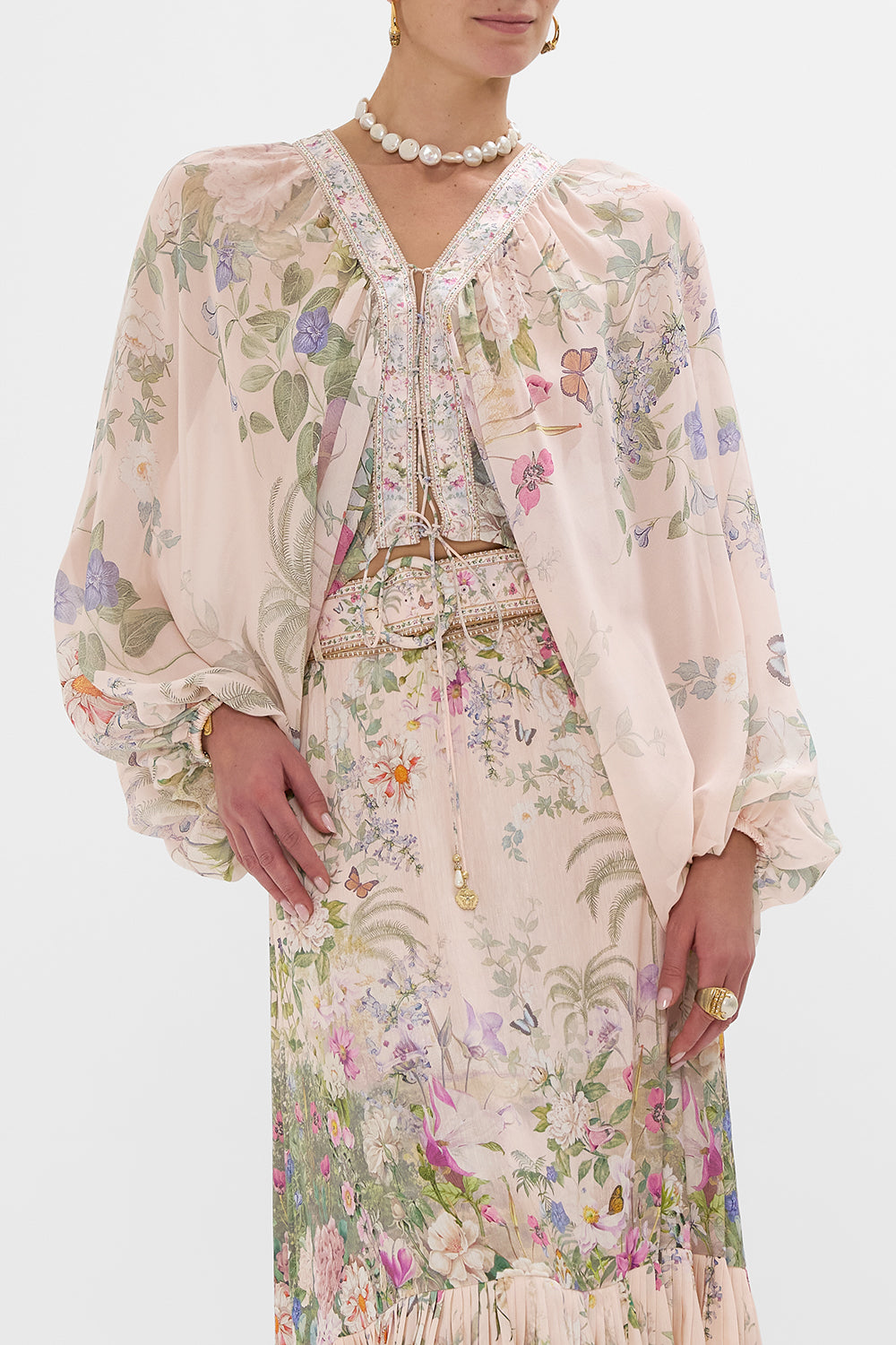 LACE UP FRONT BLOUSON SLEEVE BLOUSE PALACIO PLAYGROUND