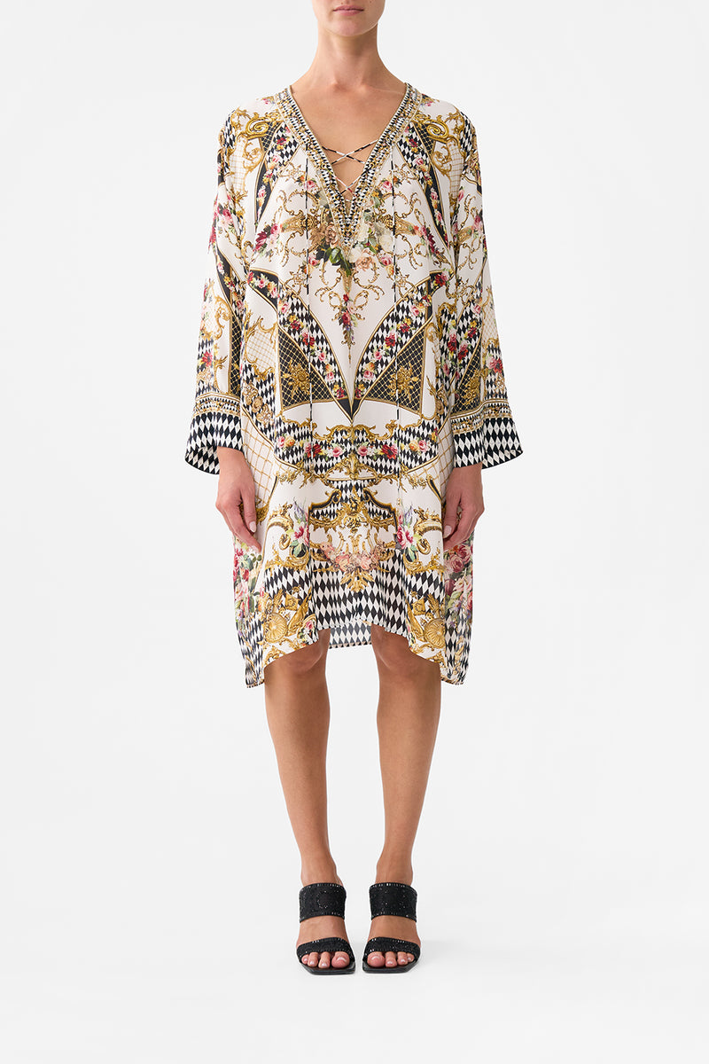 SHOESTRING STRAP KAFTAN ROCOCO GLOW