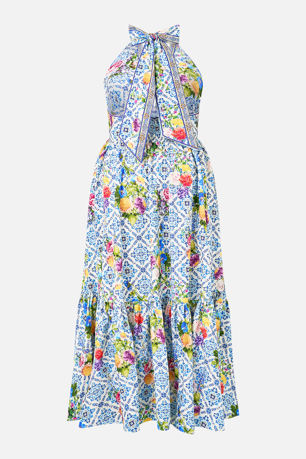 RUFFLE HEM HALTER DRESS WALL TO WALL WONDERS