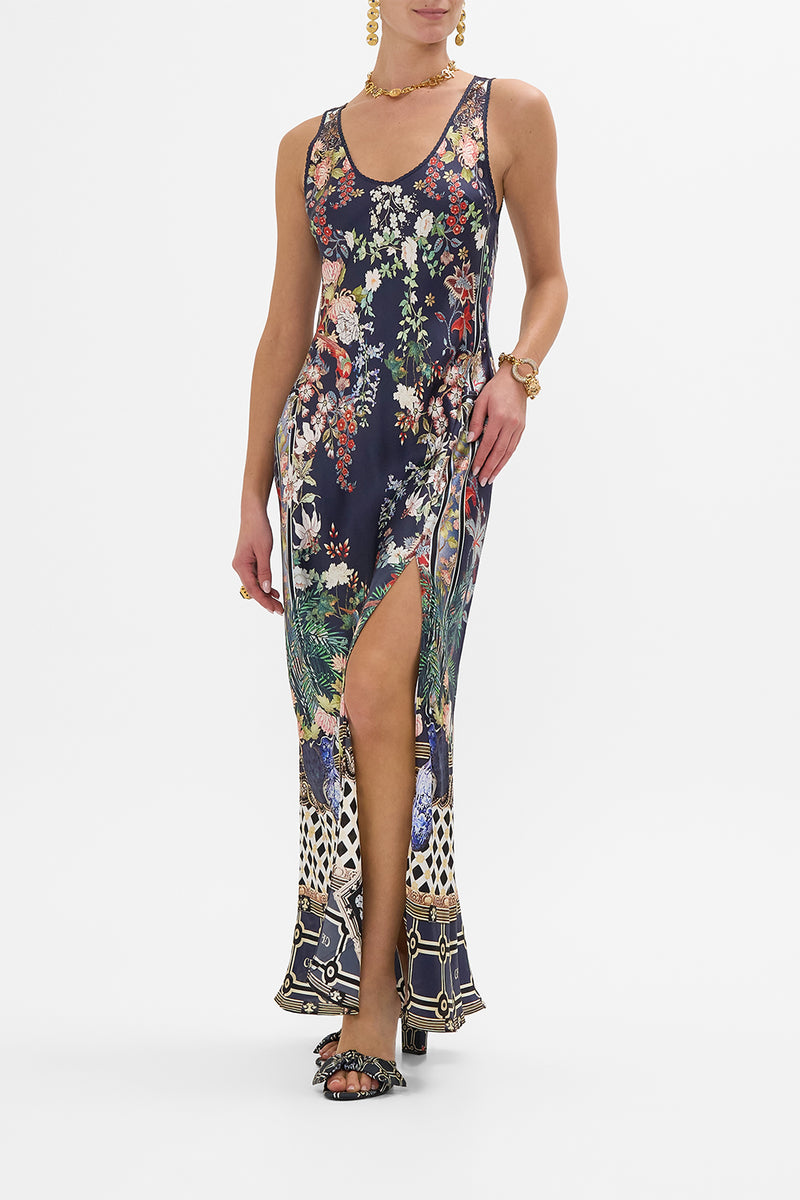 HIGHNECK TIERED RUFFLE HEM DRESS PALACIO POETRY main image 1