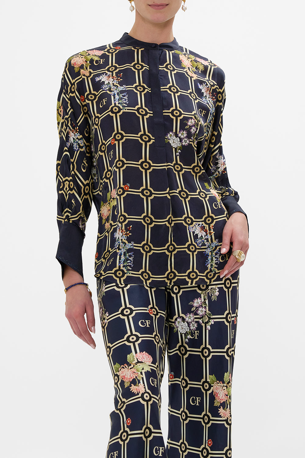 RELAXED PLACKET DETAIL SHIRT PALACIO POETRY