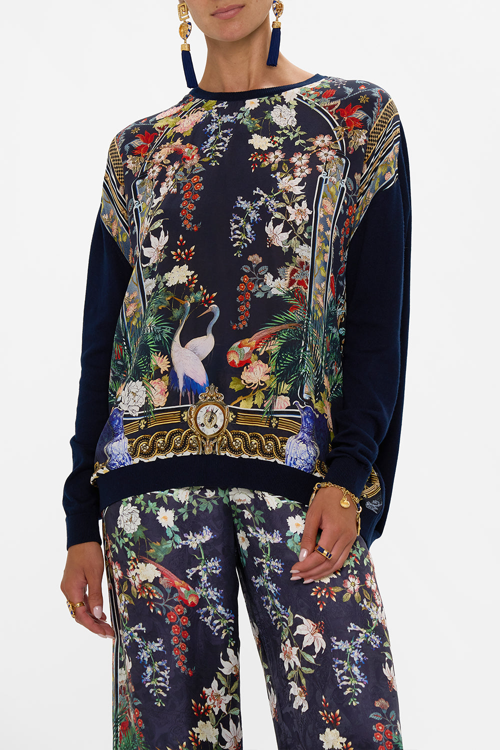 LONG SLEEVE JUMPER WITH PRINT FRONT PALACIO POETRY