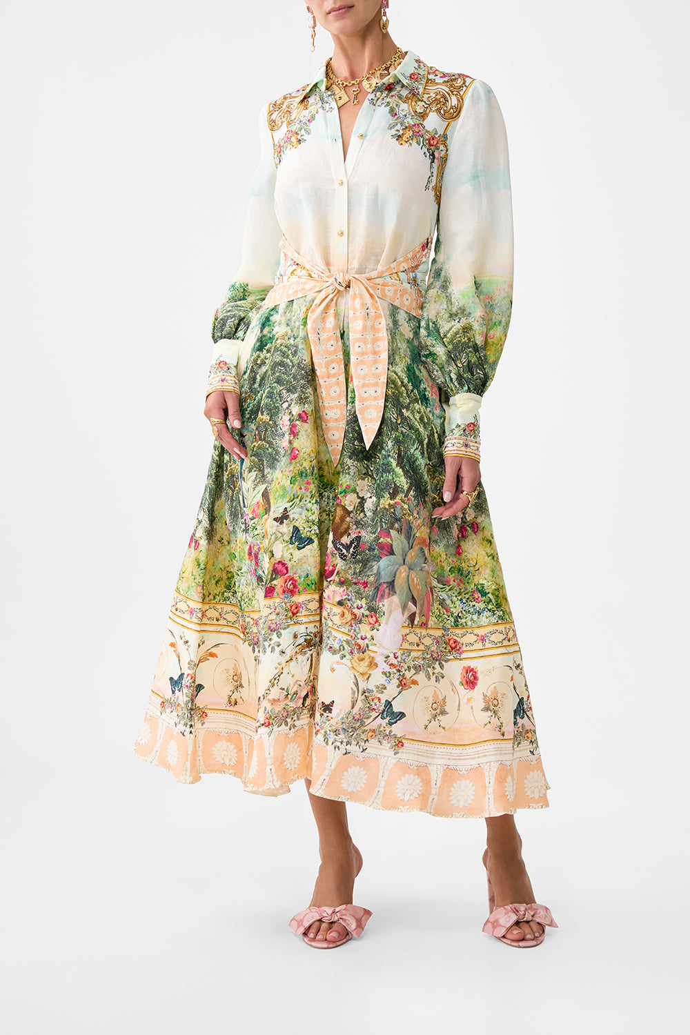 WAIST TIE SHIRT DRESS ARCHES OF AMOR