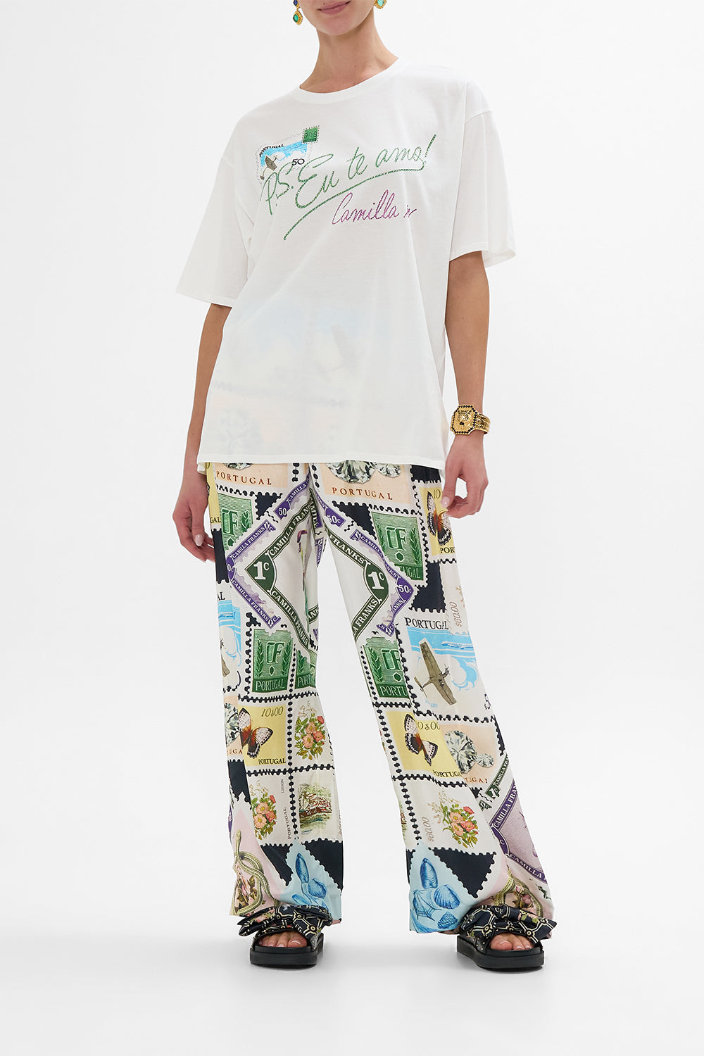 OVERSIZED BAND TEE - WHITE MY PORTO PEN PAL