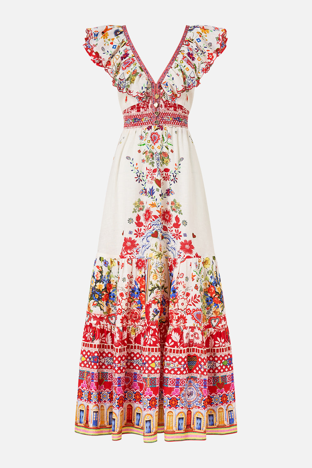 TIERED DRESS WITH NECK FRILL FAITH, LUCK & JUSTICE