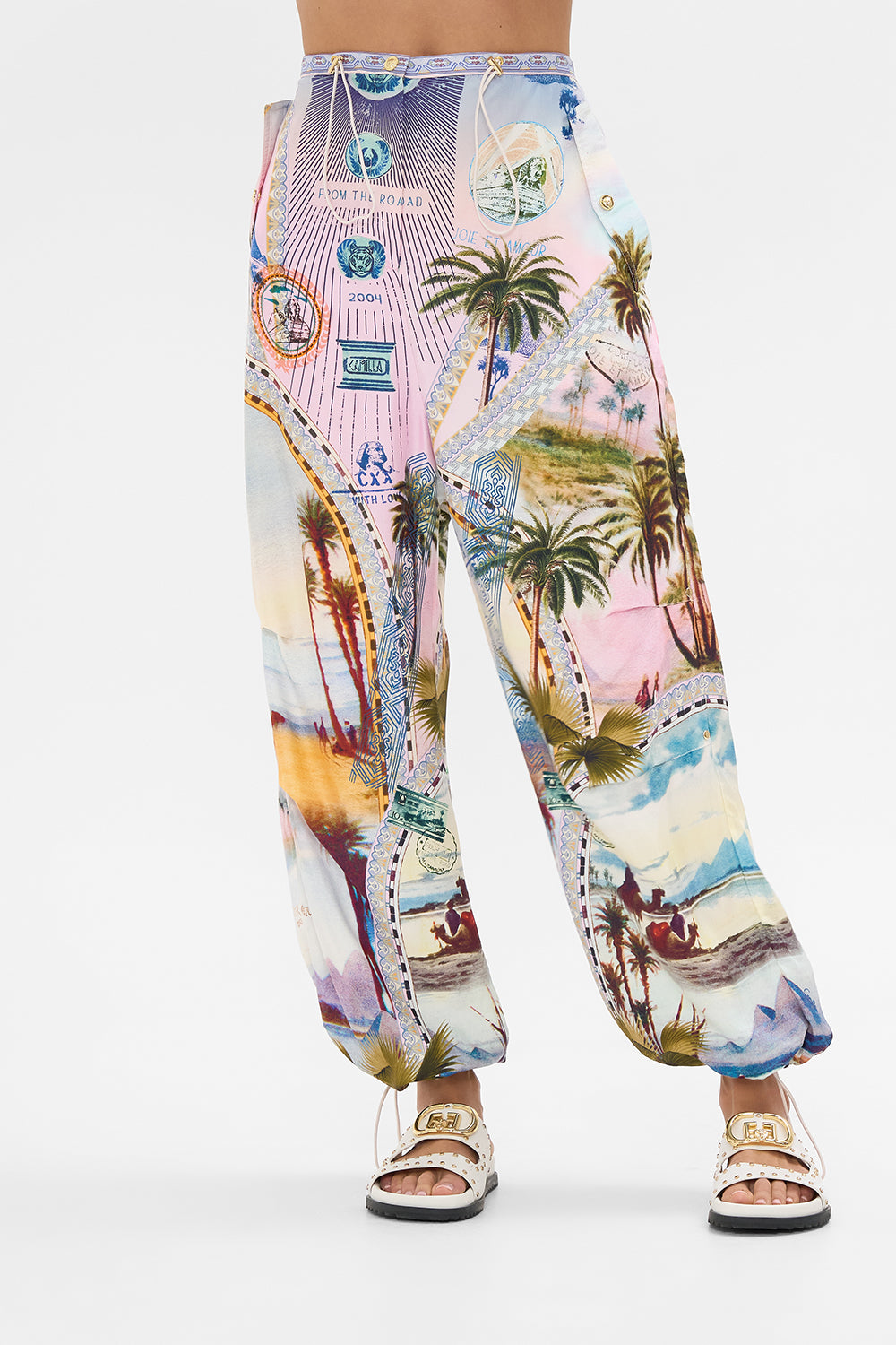 CAMILLA parachute pant in Call Me in Cairo print.