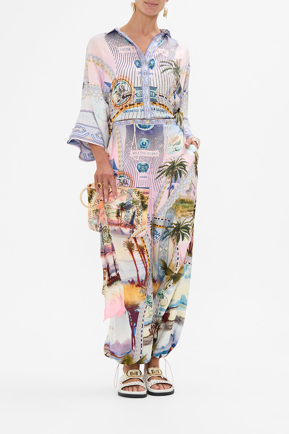 CAMILLA parachute pant in Call Me in Cairo print.