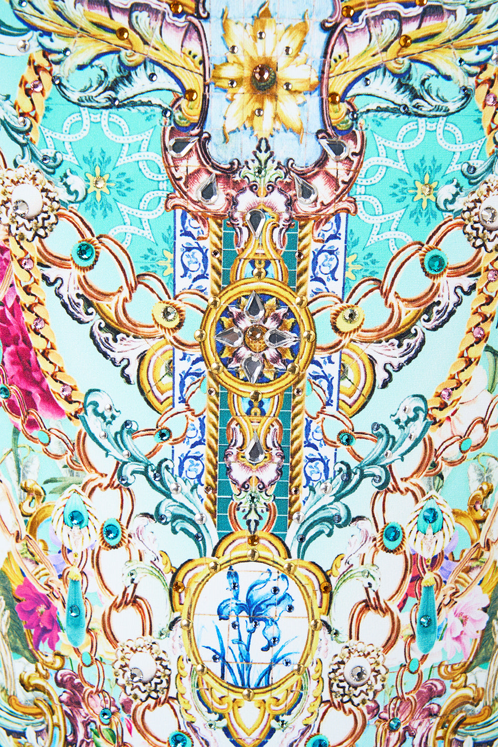 V NECK UNDERWIRE ONE PIECE GARDENS OF QUELUZ