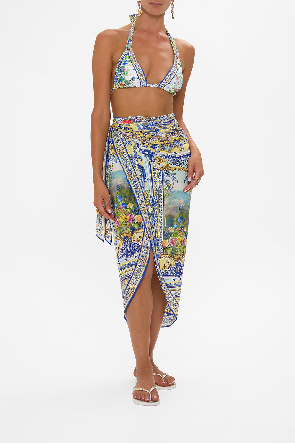 EYELET TIE BIKINI SET WALL TO WALL WONDERS