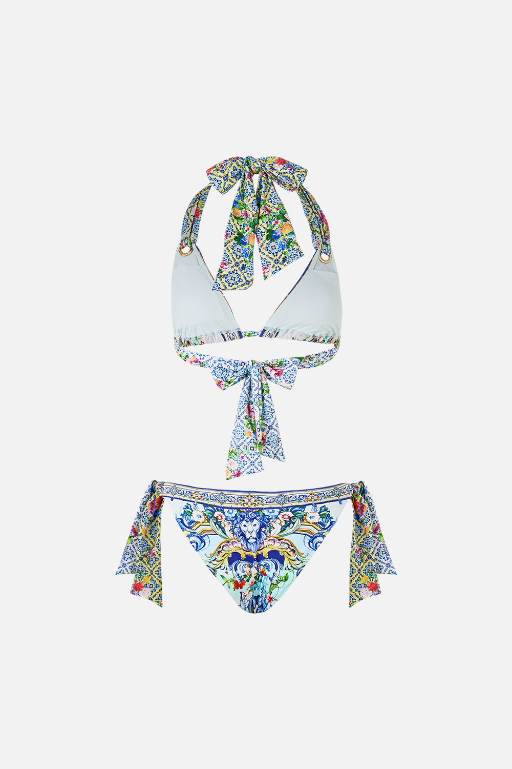 EYELET TIE BIKINI SET WALL TO WALL WONDERS