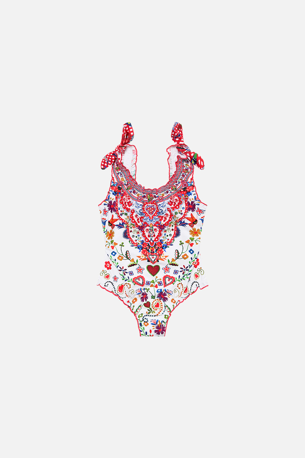 CAMILLA Kids Babylocked One Piece 4-10 in Faith, Luck & Justice print