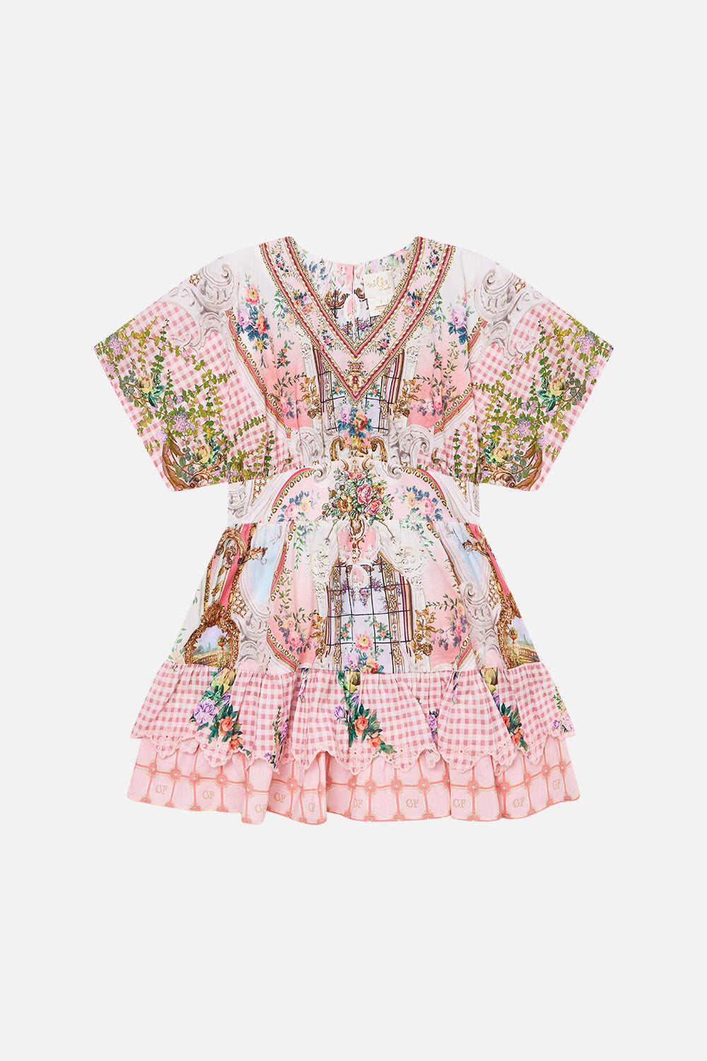 CAMILLA Kids Mini Dress With Frill Hem 4-10 in Lisbon Lullaby print