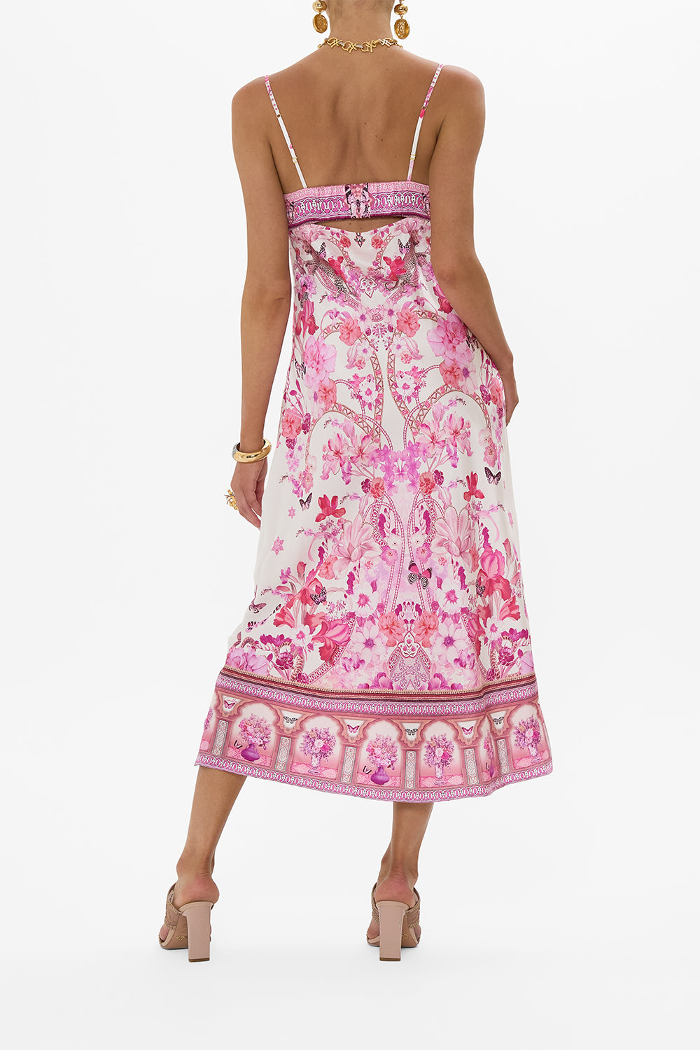 GATHERED BODICE BIAS DRESS BOTANICAL NOVELLA