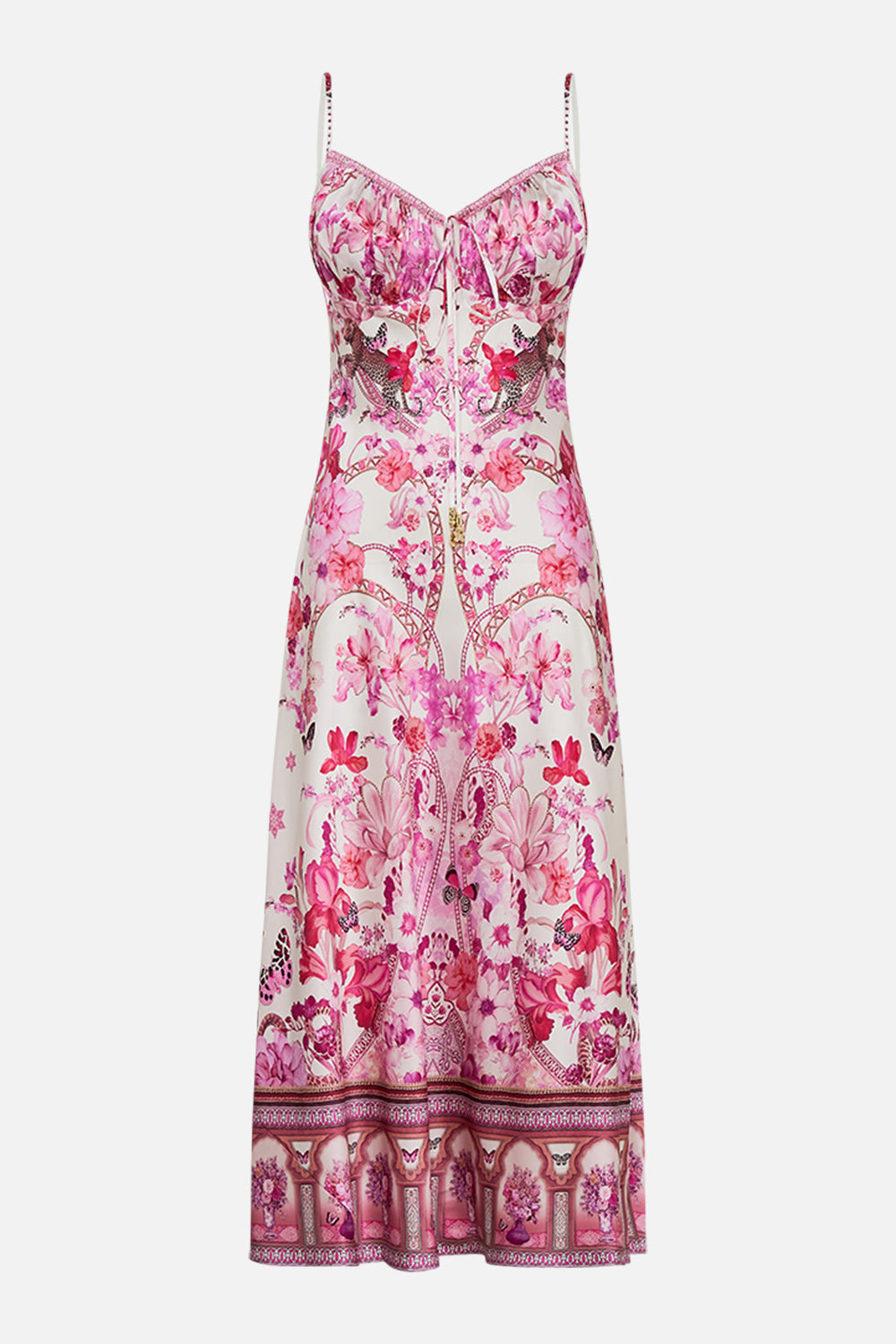 GATHERED BODICE BIAS DRESS BOTANICAL NOVELLA