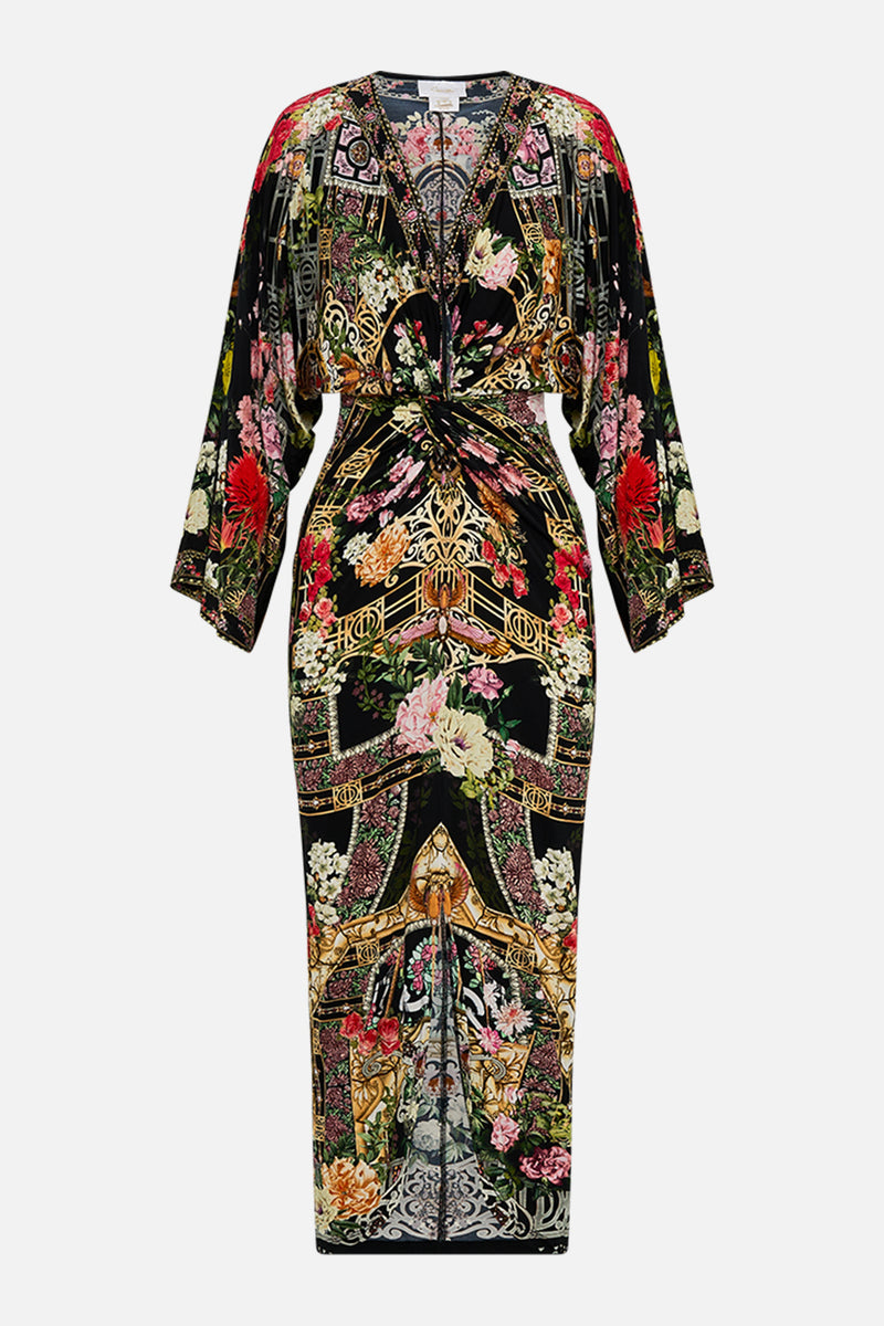 FRILL NECK DRESS WITH HARDWARE ADORNED IN ALEXANDRIA