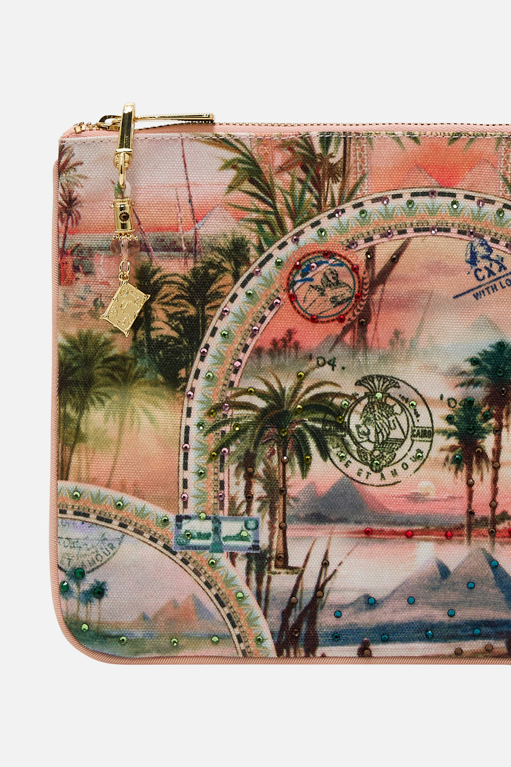 CAMILLA small canvas cluth in Call me in Cairo print.