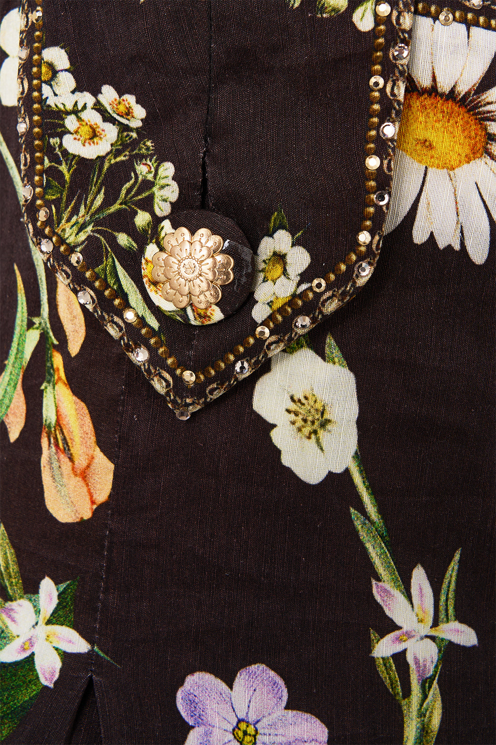 The CAMILLA Detachable Strap Wide Leg Jumpsuit in our Dish It, Daisy print.