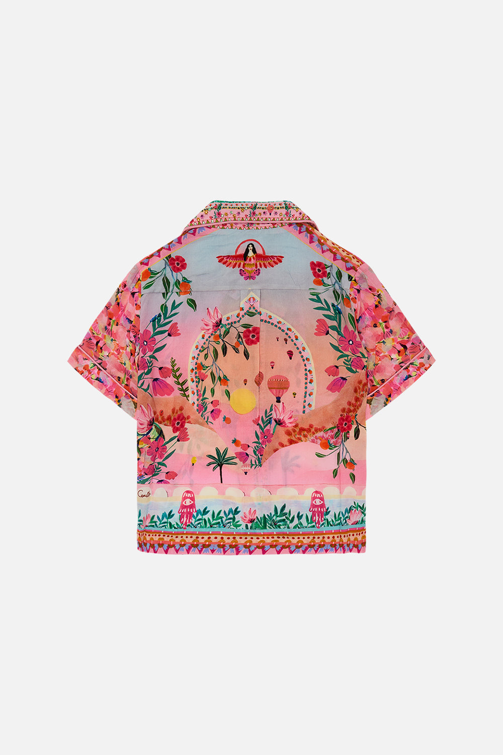 Milla by CAMILLA Kids Short Sleeve Shirt 4-10 in Sister Sunset print.