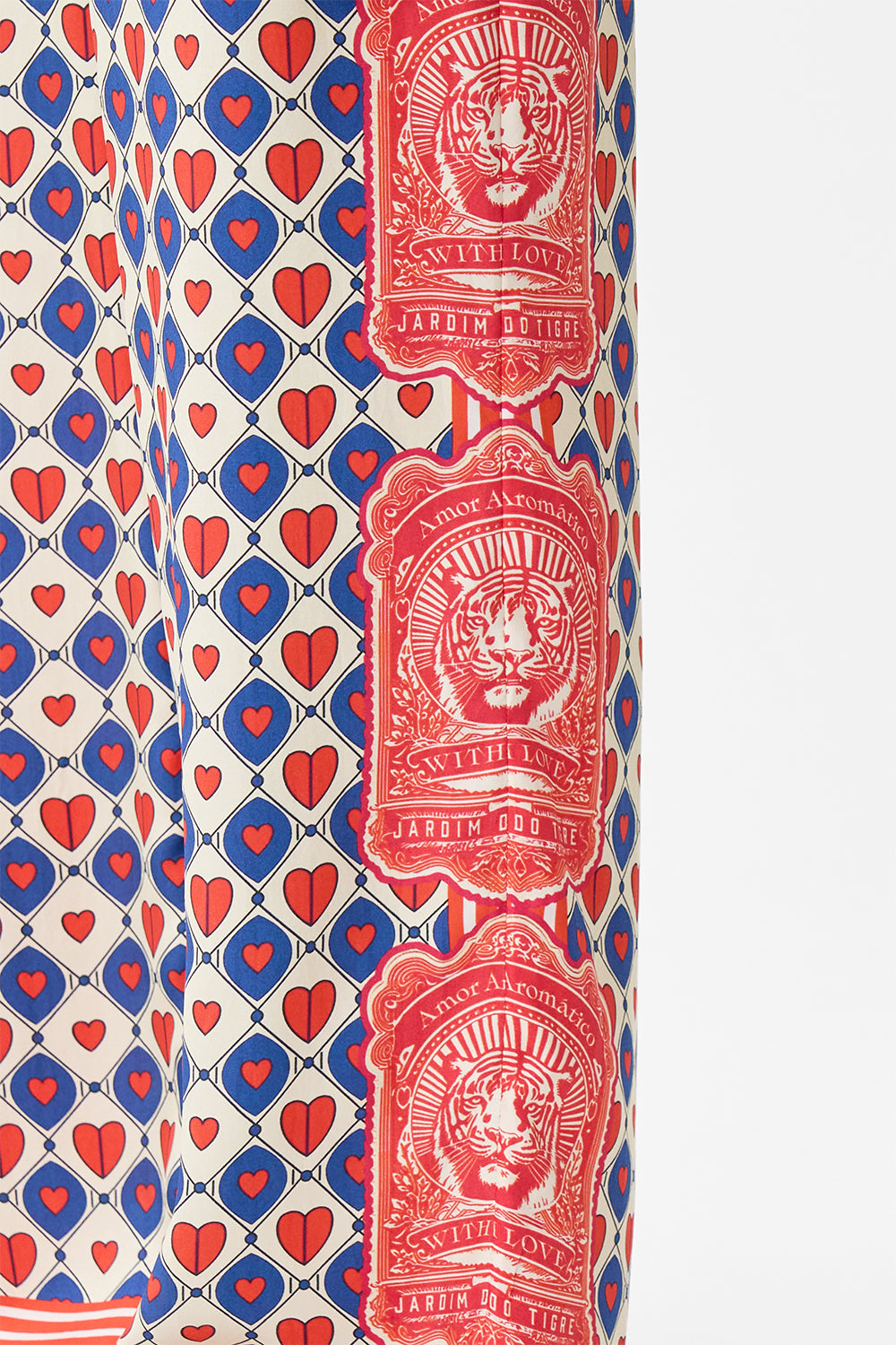 The CAMILLA Button Front Lounge Pant in our Rinse & Roar print.