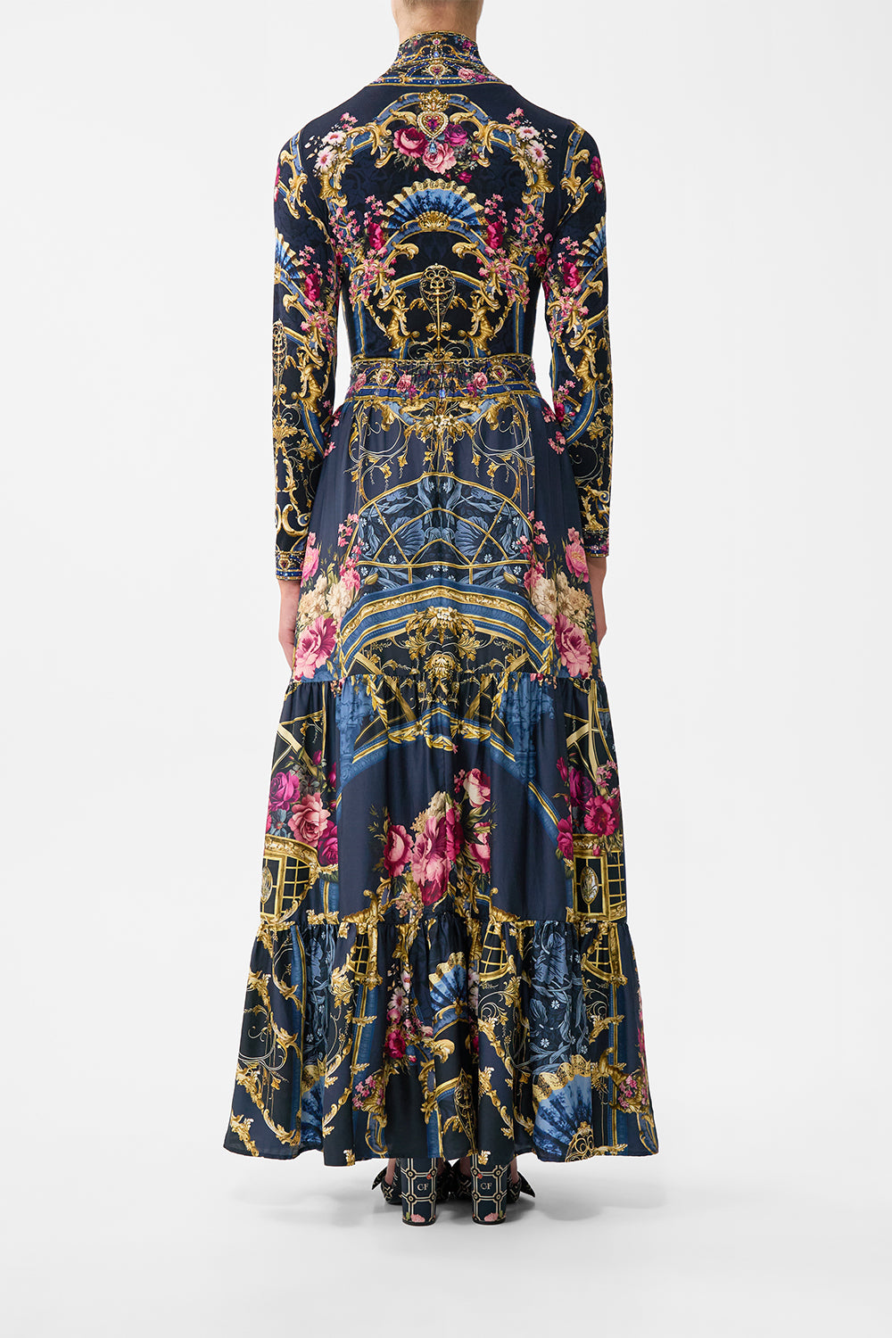 The CAMILLA Jersey Turtleneck in our Ornate On A Plate print.