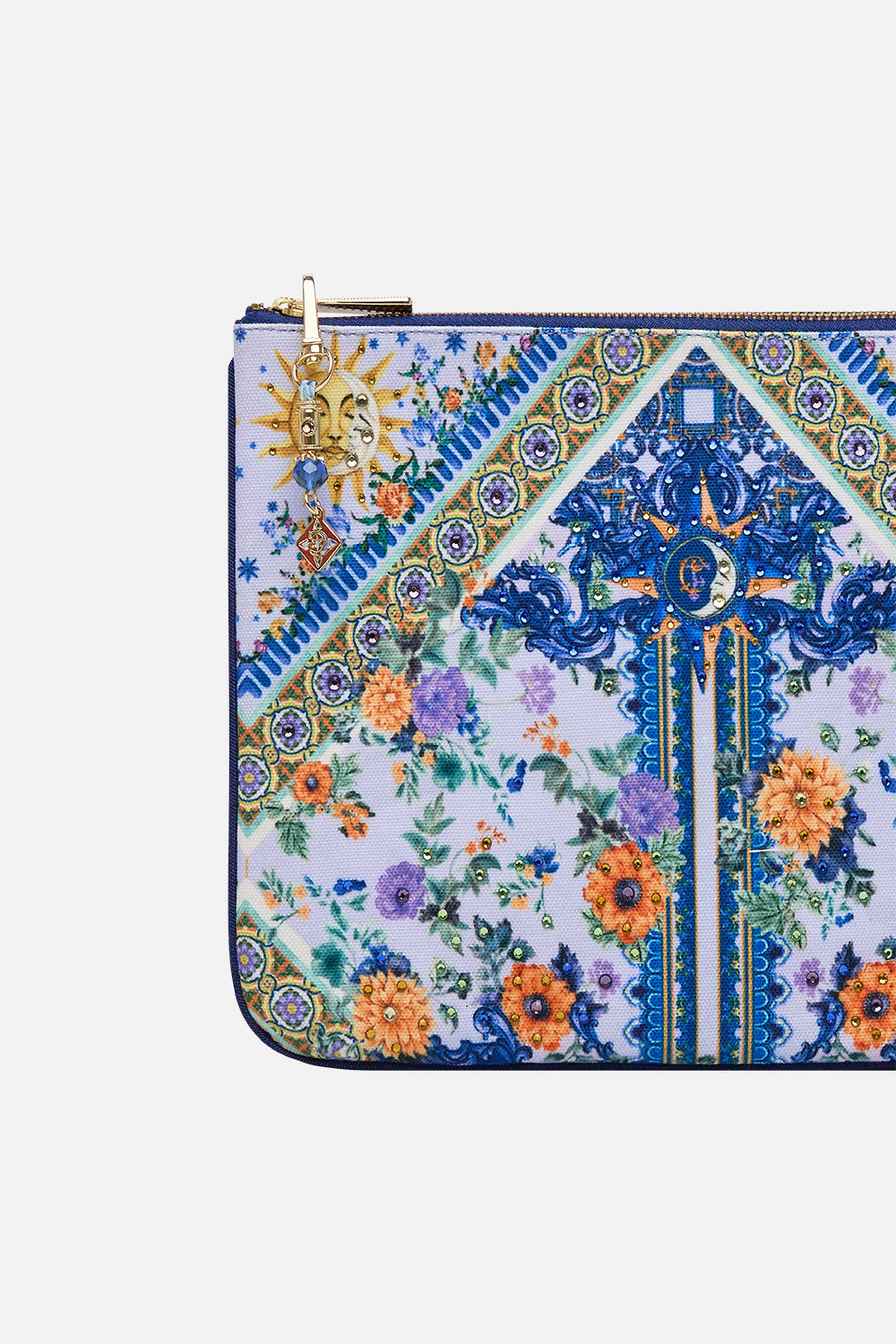 The CAMILLA Small Canvas Clutch in our Luscious In Lisbon print.
