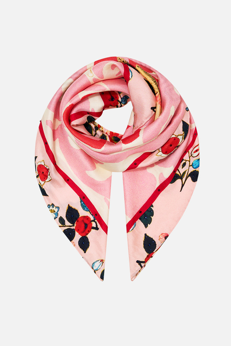 LARGE CRYSTALLED SILK SQUARE SCARF THE POTTERY PARLOUR main image 1