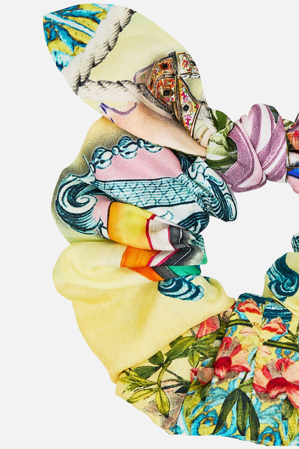 The CAMILLA Scrunchie With Tie in our Just Coasting print.