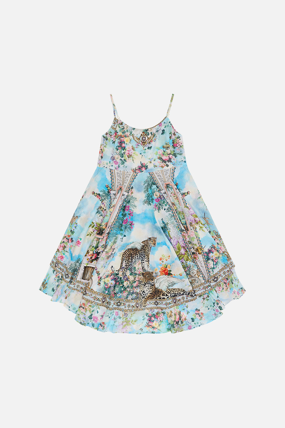 Milla by CAMILLA Floral Round Neck Tiered Dress 12-14 in We Always Have Alexandria Print.