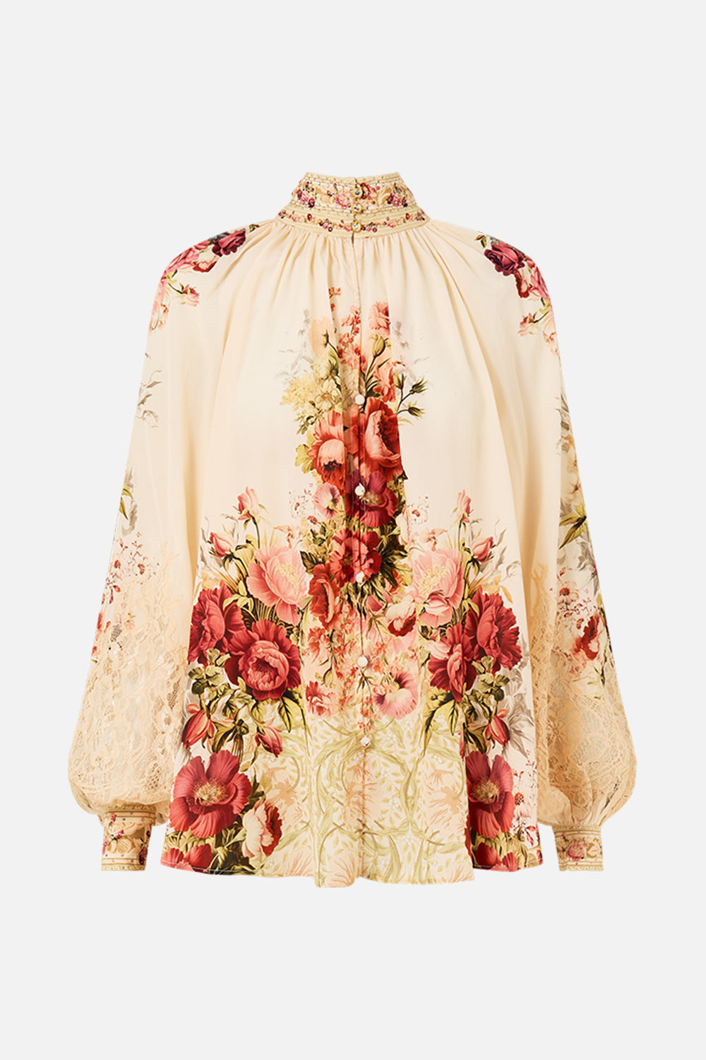 The CAMILLA Raglan Button Up Shirt in our Meet Me At The Majestic print.