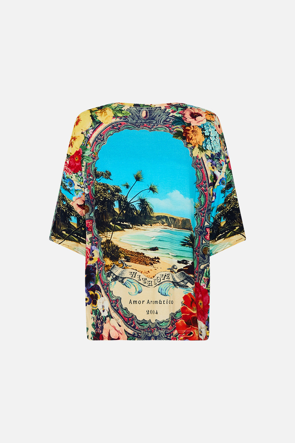 The CAMILLA Relaxed Body And Sleeve Tee in our Bathing Bombshell print.