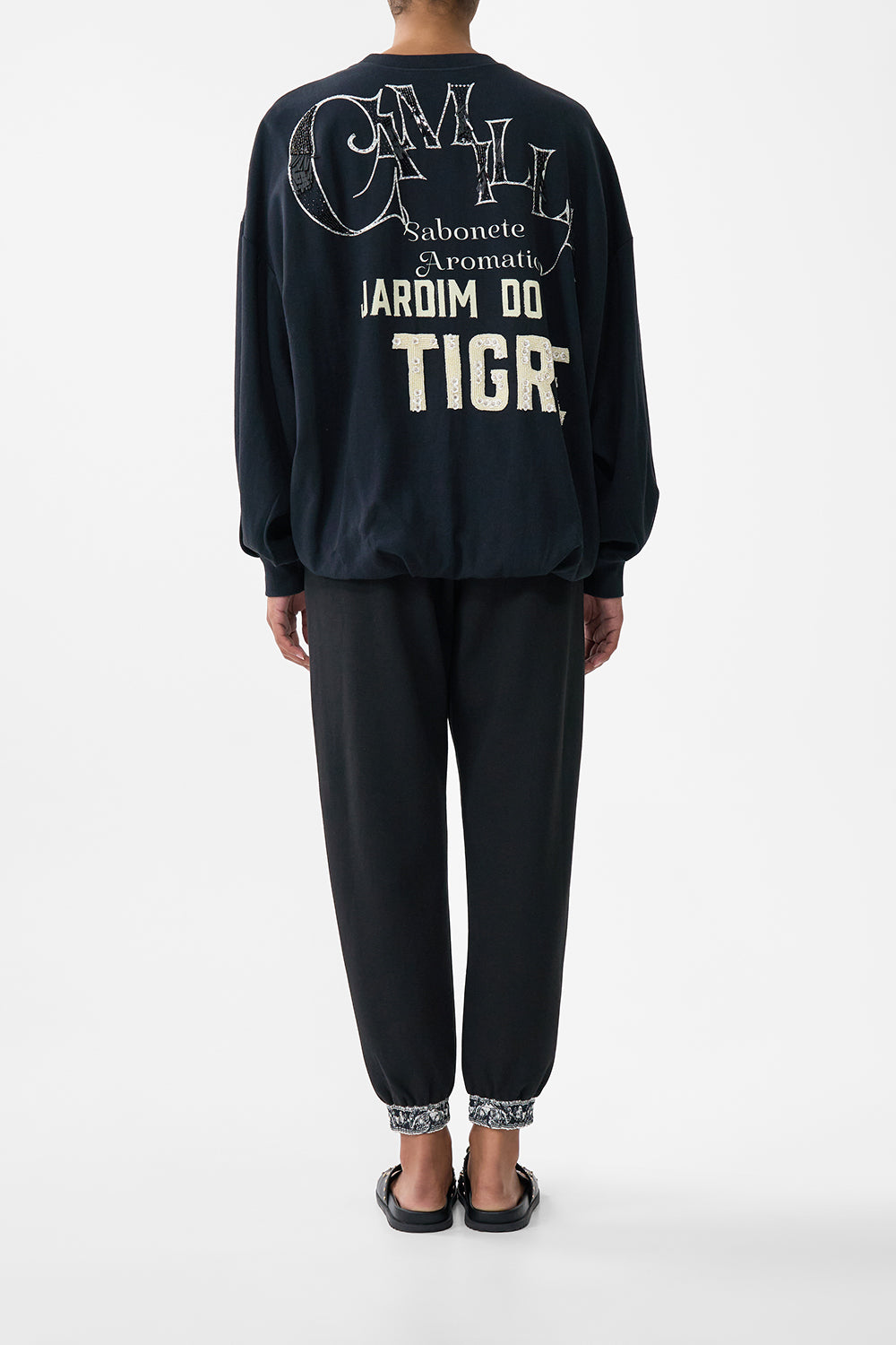 JERSEY TRACK PANT WITH SILK DETAILS PERFUMED IN PORTO