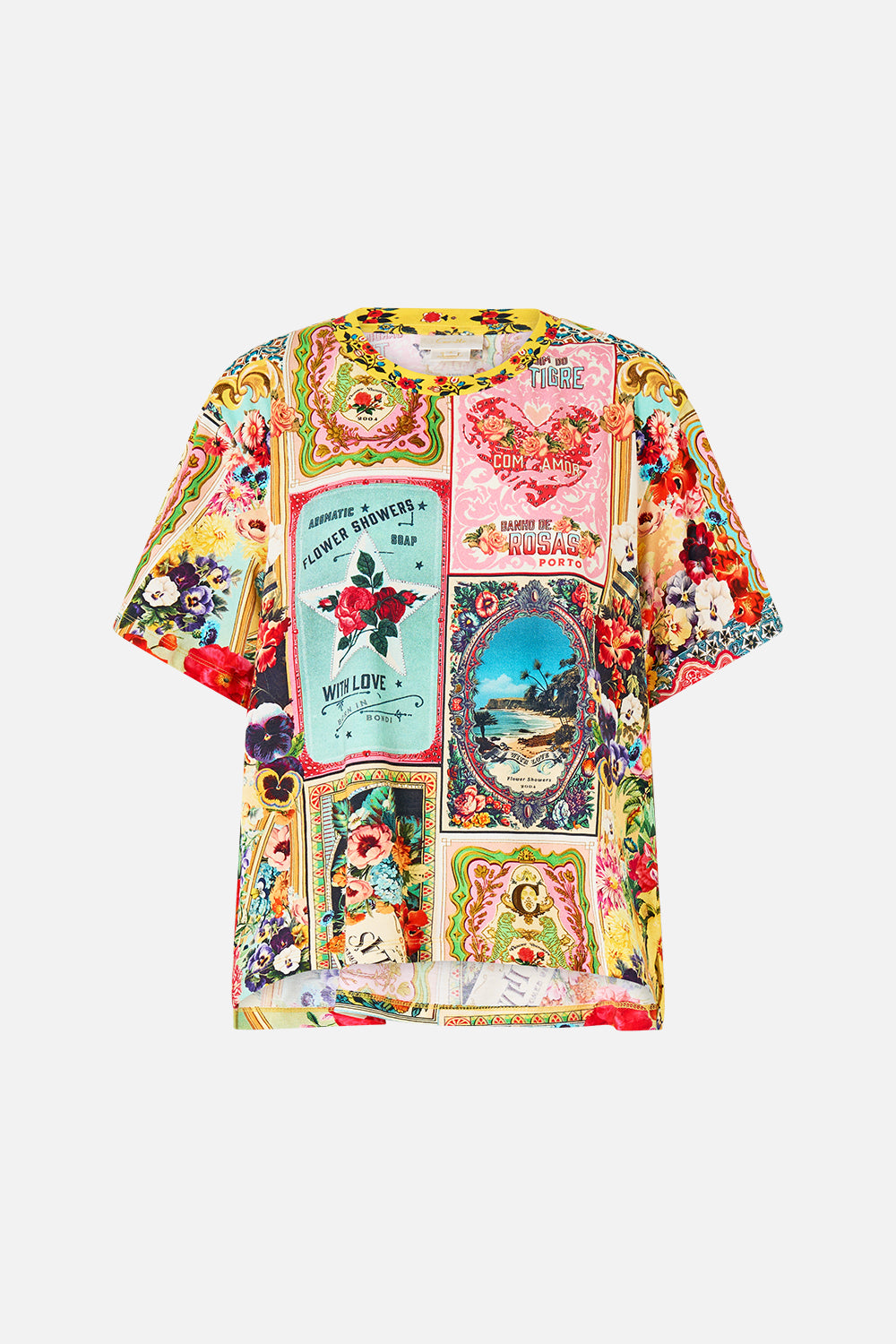 The CAMILLA Classic Tee - Multi in our Soap Opera print.