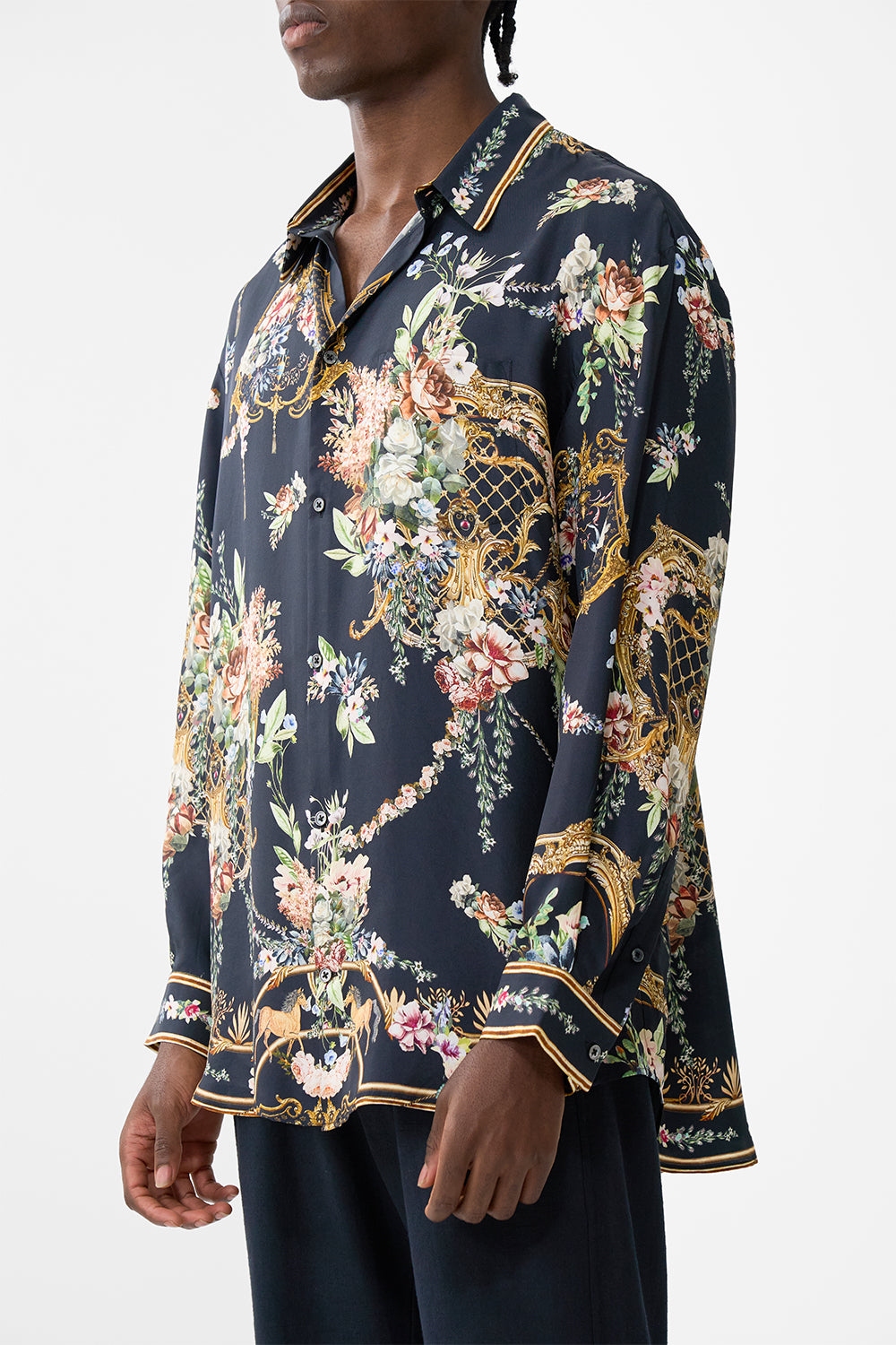 The CAMILLA Long Sleeve Oversized Shirt in our Noble Endeavours print.