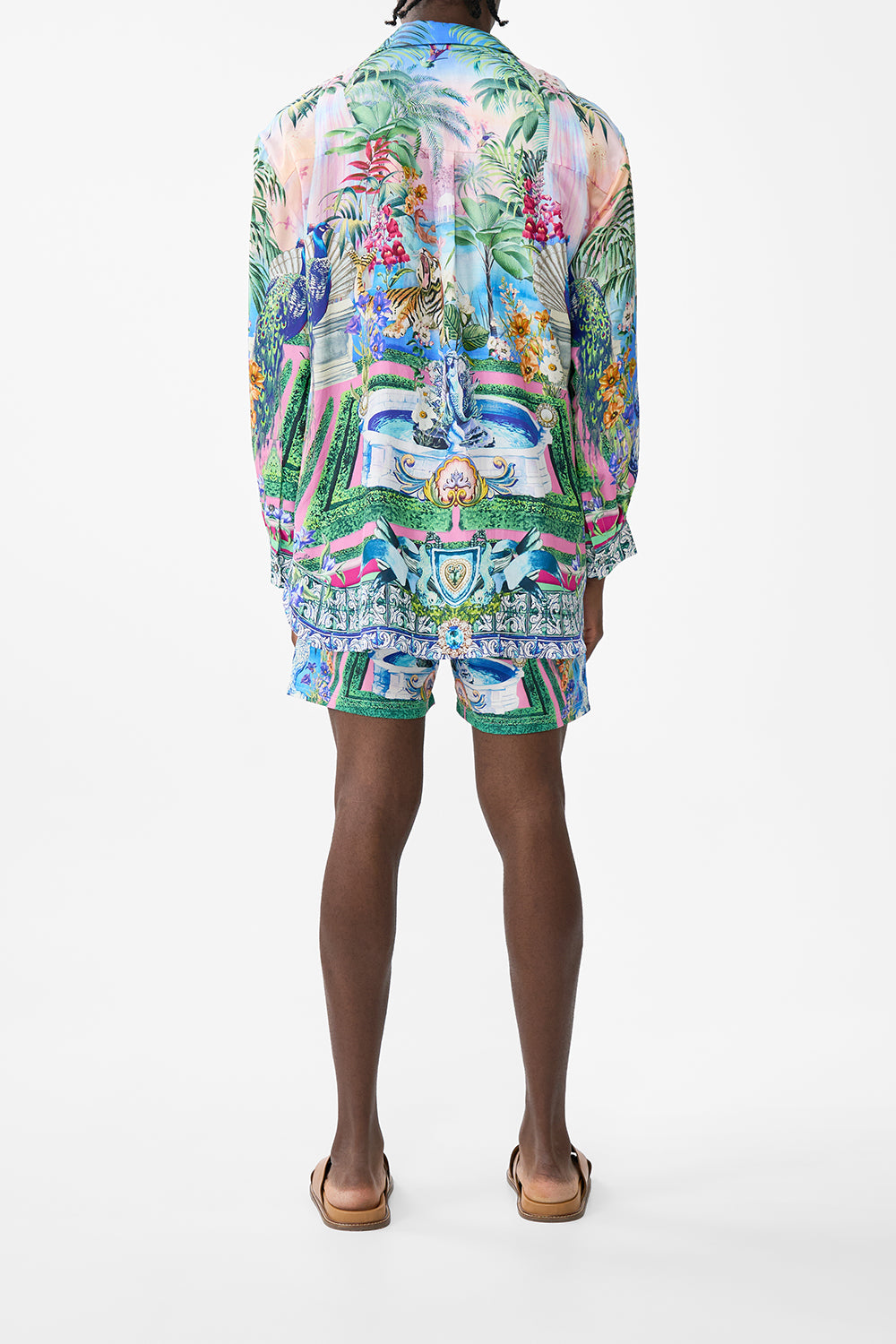 The CAMILLA Long Sleeve Oversized Shirt in our Spirit Of Santa Maria print.