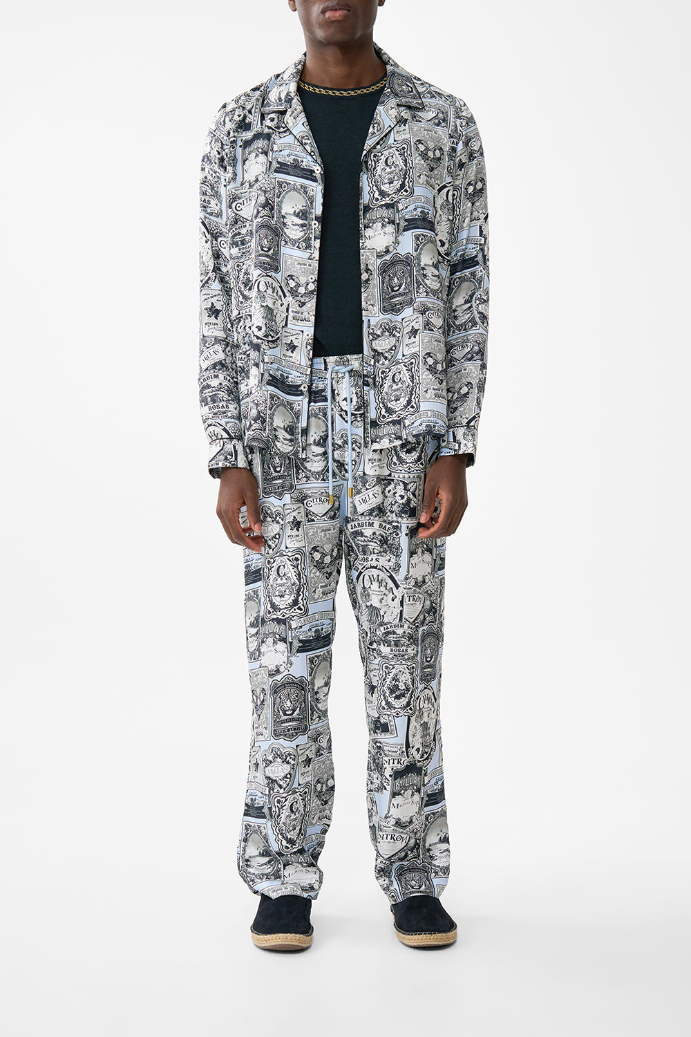 The CAMILLA Lounge Pant With Elastic Waist in our Flower Showers print.