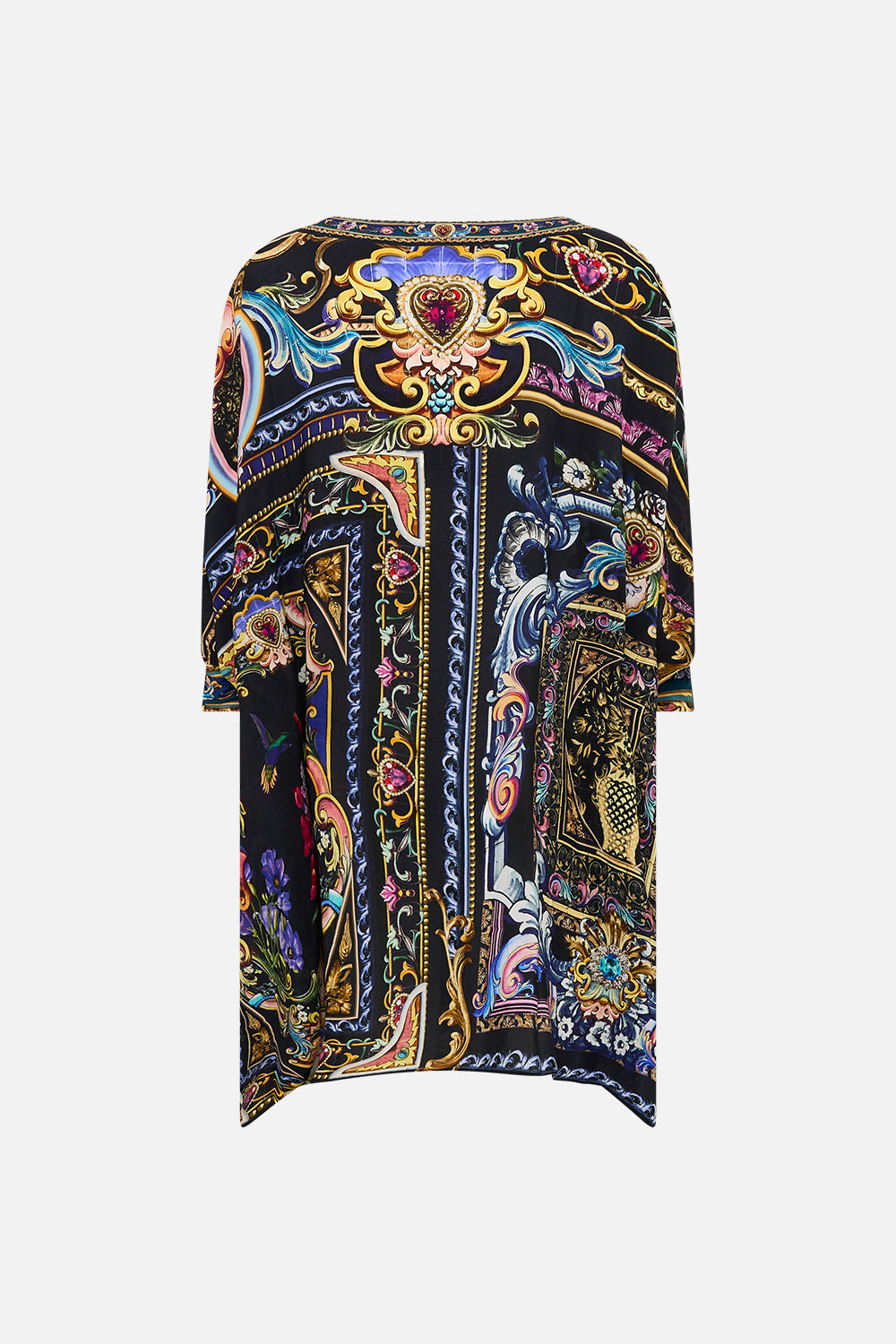 The CAMILLA Short Kaftan With Cuff in our Basked In Baroque print.