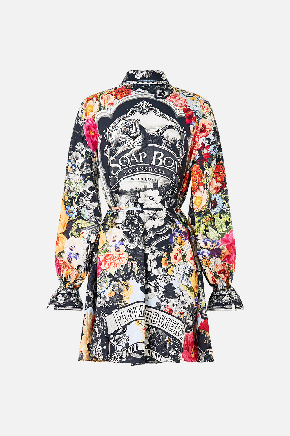 The CAMILLA Shift Shirt Dress in our Flower Showers print.