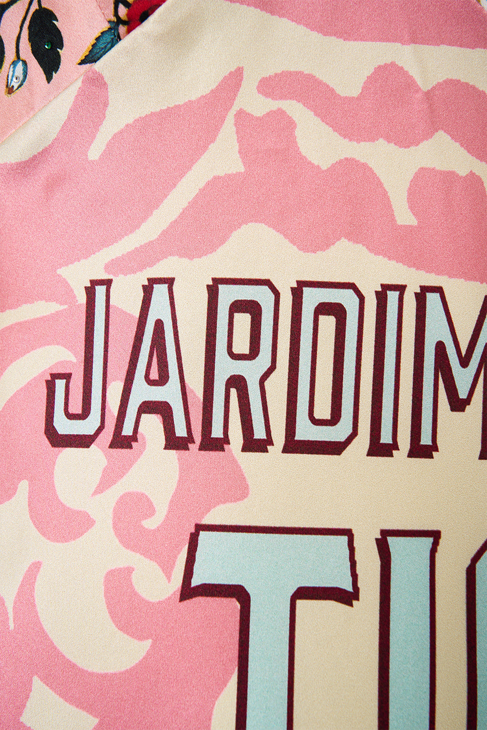 The CAMILLA Chain Detail Slip Dress in our Pink Porto print.