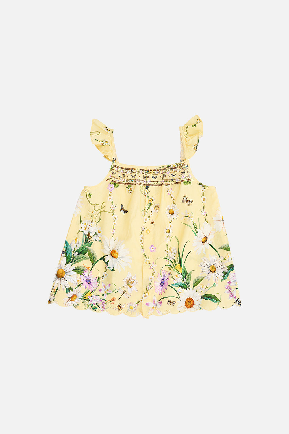 The CAMILLA Babies Tent Dress With Frill Strap in our Daisy Chains print.