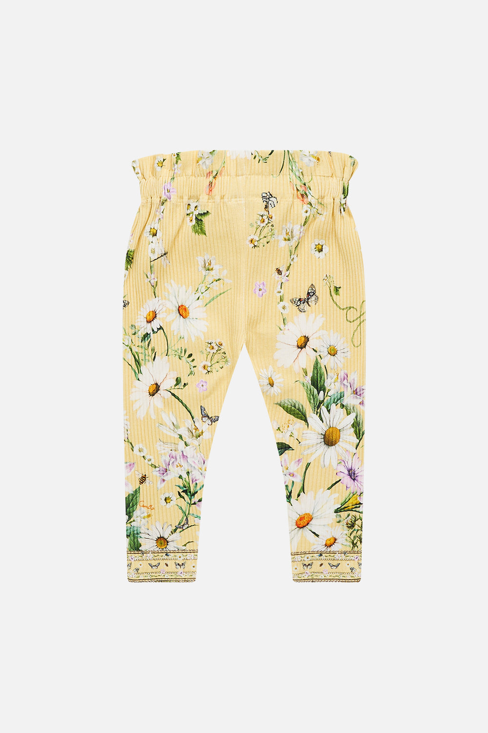 The CAMILLA Babies Rib Leggings With Paperbag Bow Waist in our Daisy Chains print.