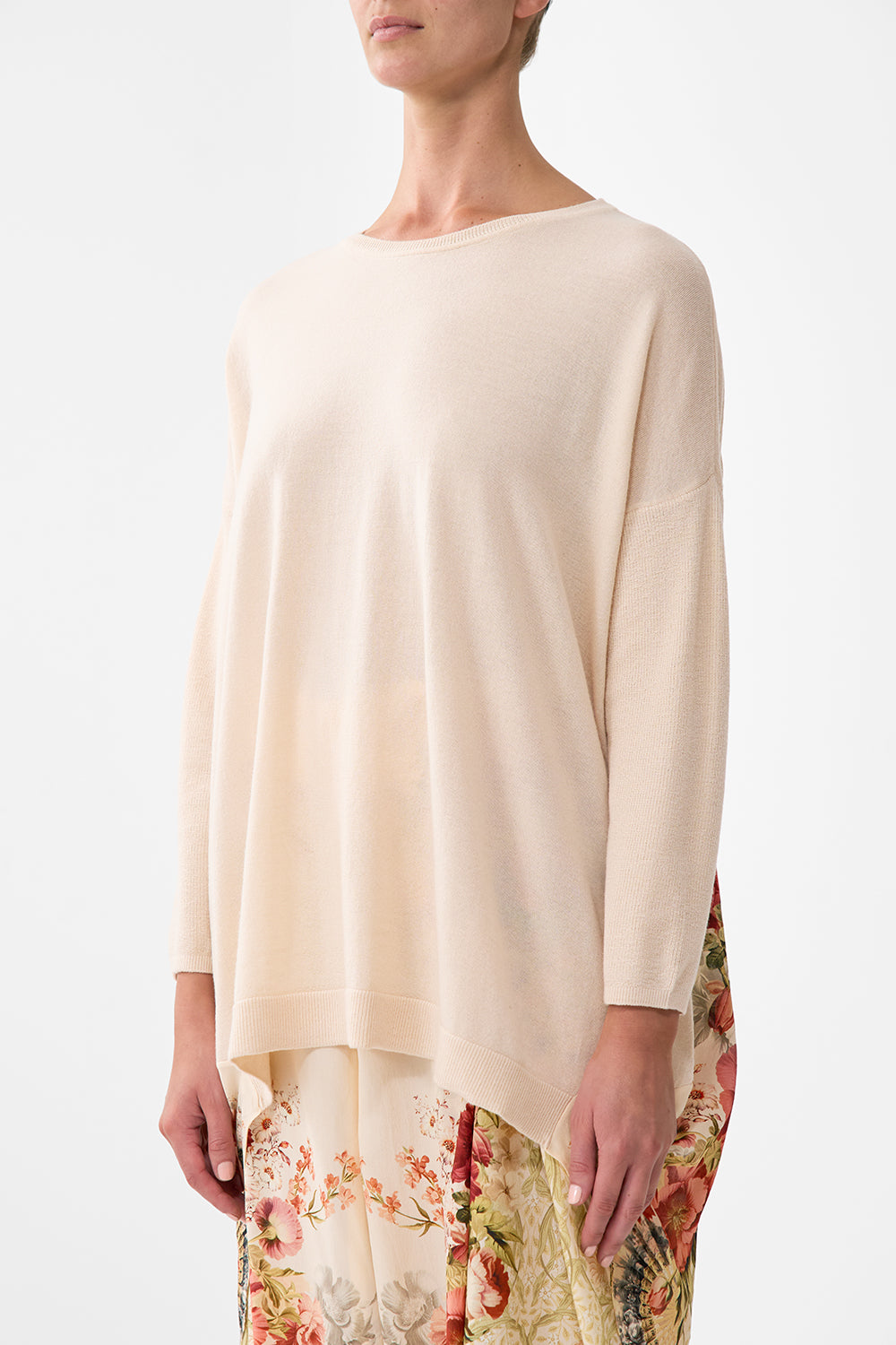 The CAMILLA Long Sleeve Jumper With Print Back in our Meet Me At The Majestic print.