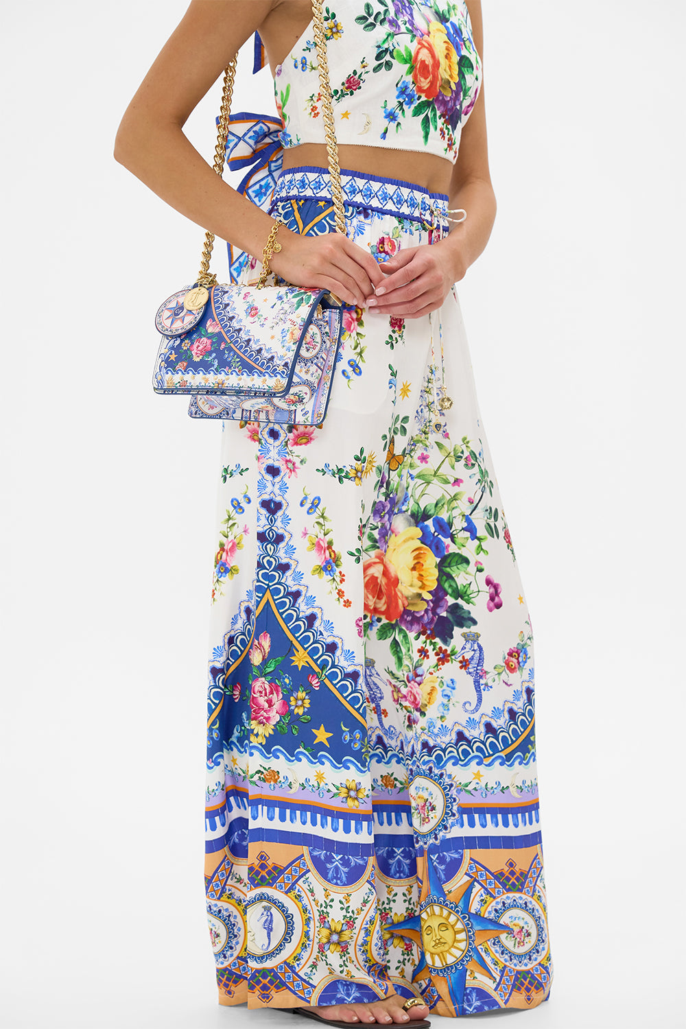 CROSSBODY BOX BAG WITH CHAIN AND KEYRING TILES DARLS