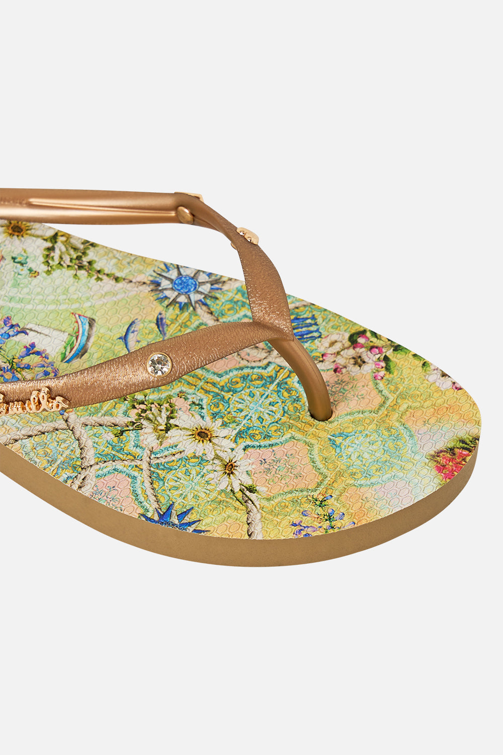 The CAMILLA Thongs in our Just Coasting print.