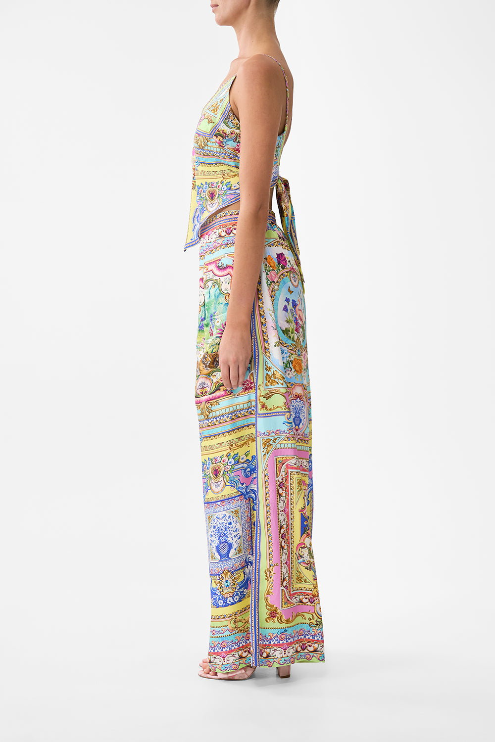 The CAMILLA Tie Back Cami in our Spirit Of Santa Maria print.