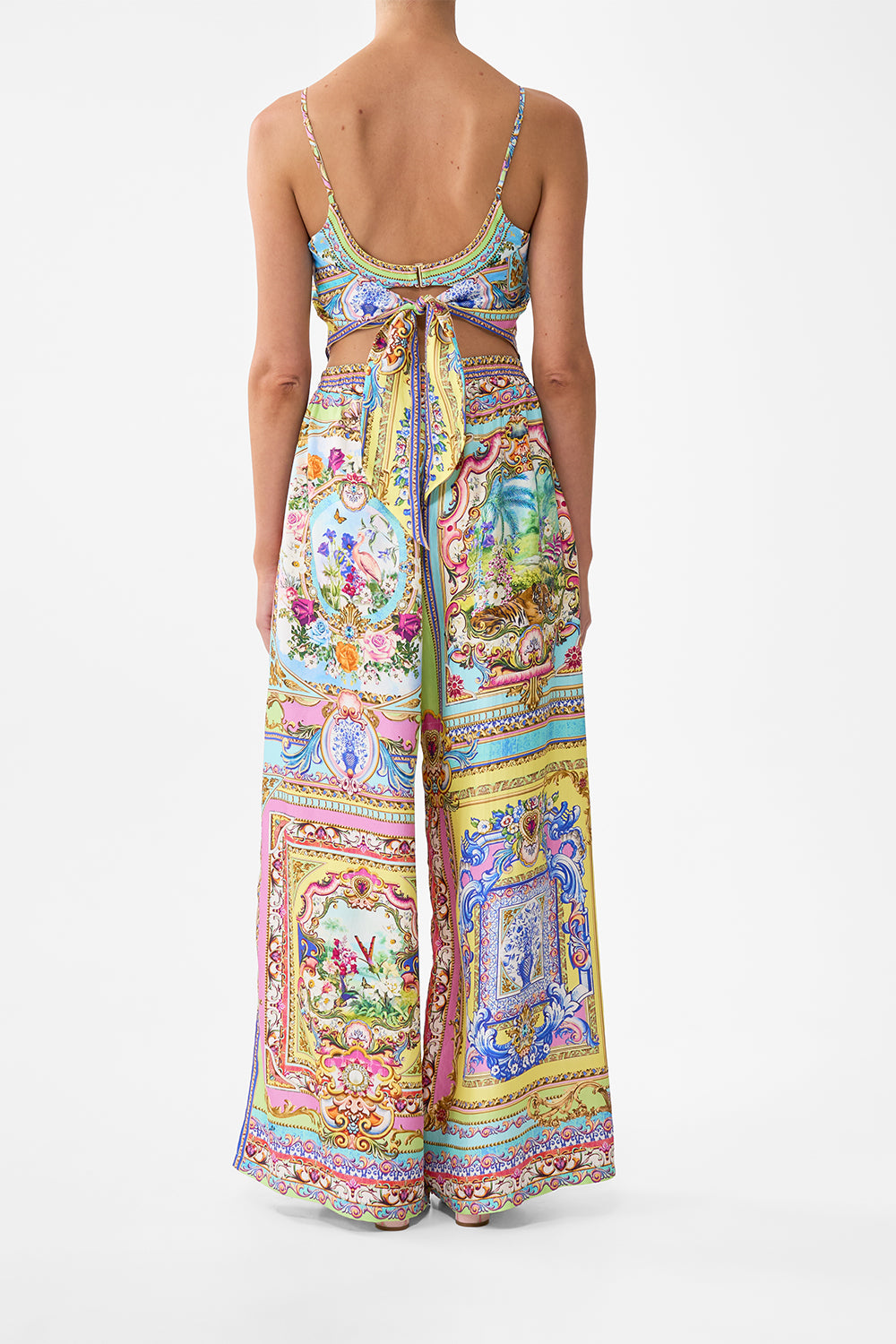 The CAMILLA Tie Back Cami in our Spirit Of Santa Maria print.