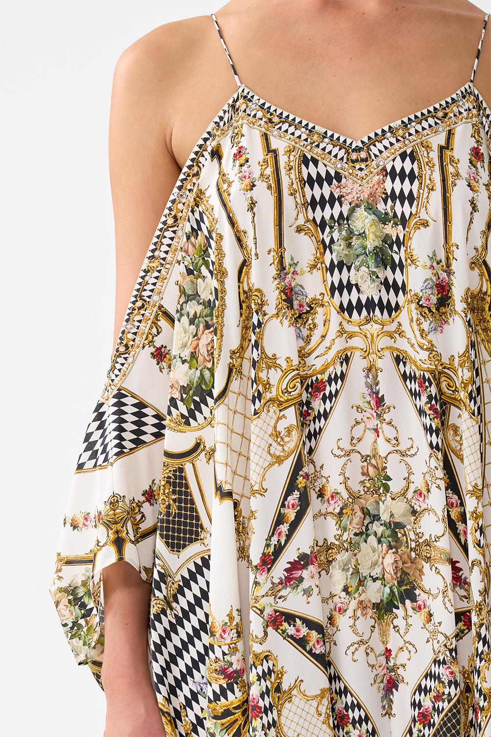 SHOESTRING STRAP KAFTAN ROCOCO GLOW