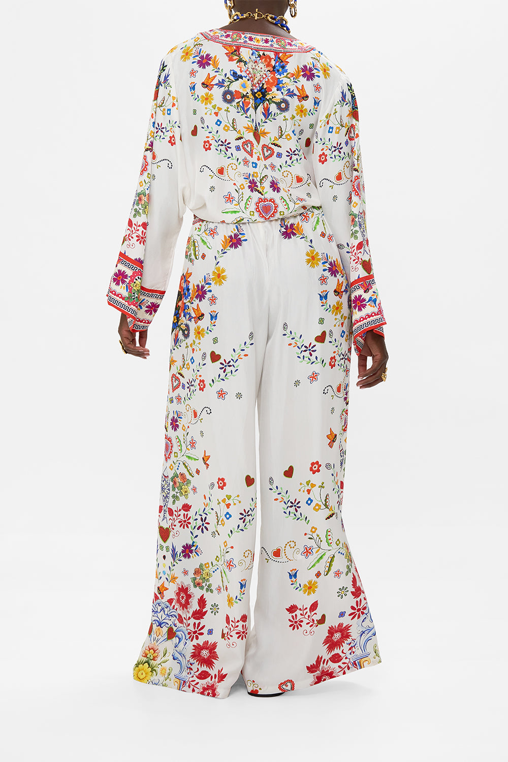 WIDE LEG TROUSER WITH FRONT POCKETS FAITH, LUCK & JUSTICE