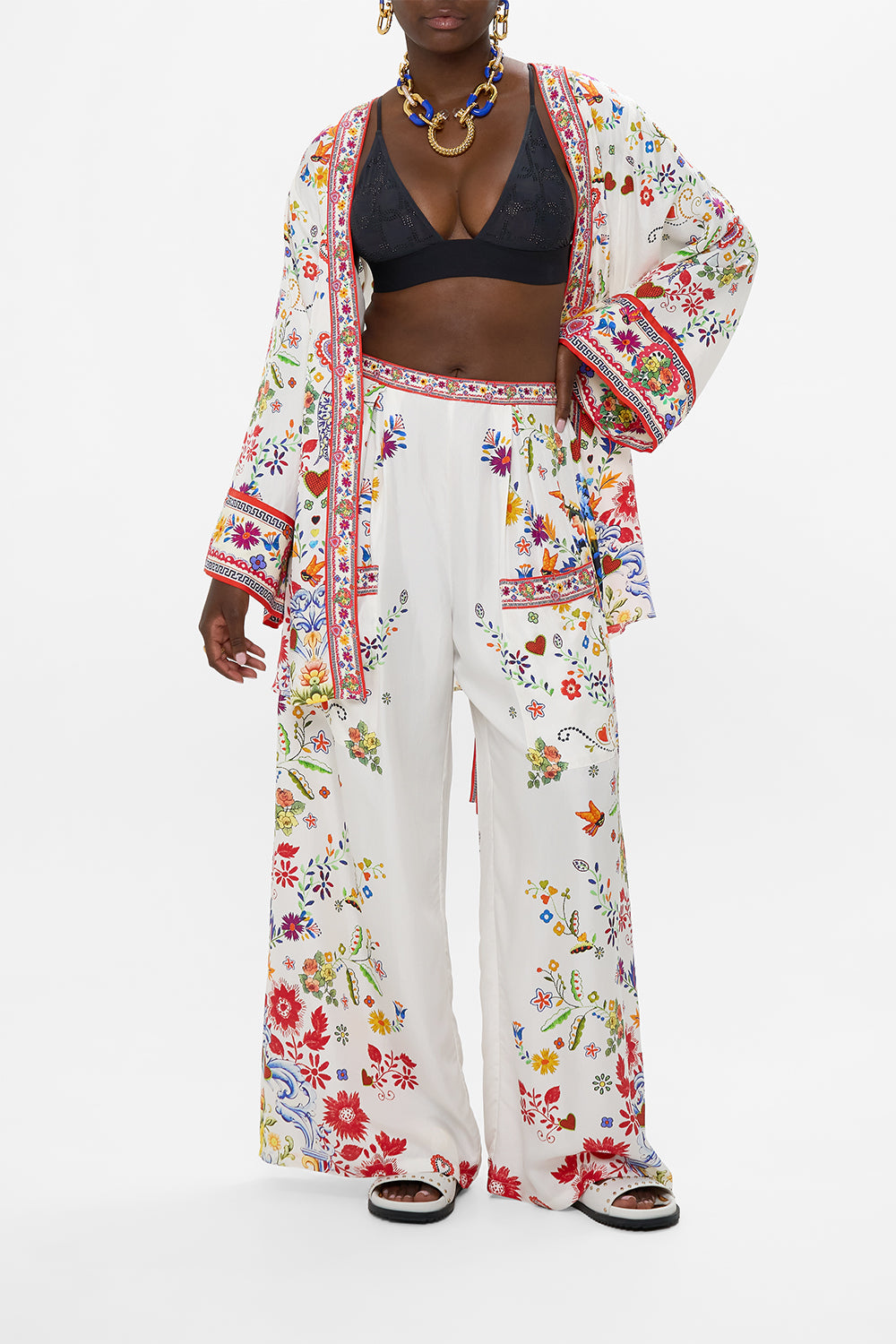 SHORT KIMONO WRAP FAITH, LUCK & JUSTICE